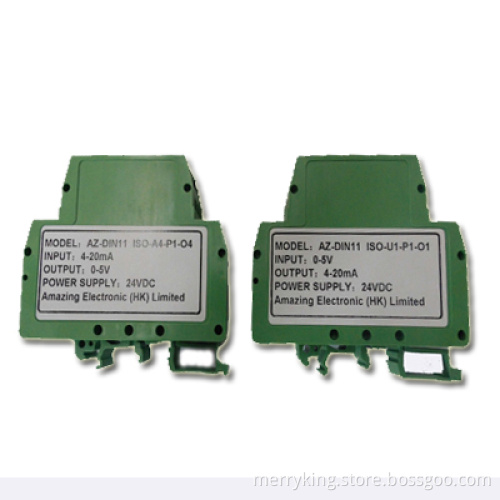 DIN 11 Rail-Mounted Voltage Signal Transmitter, 0-5V to 4-20mA Converter